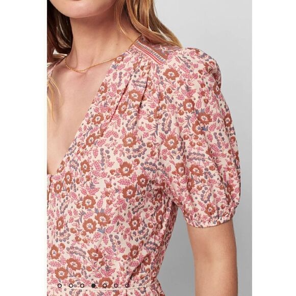 Faherty Orinda Organic Cotton Floral Maxi Dress NWT Size Small - Picture 4 of 13